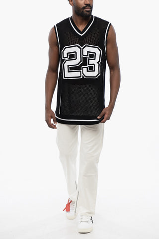 Tank Top VARSITY NET in Crochet Bicolore
