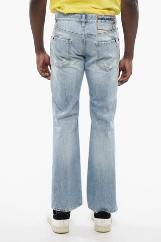 Light-Wash Distressed Jeans
