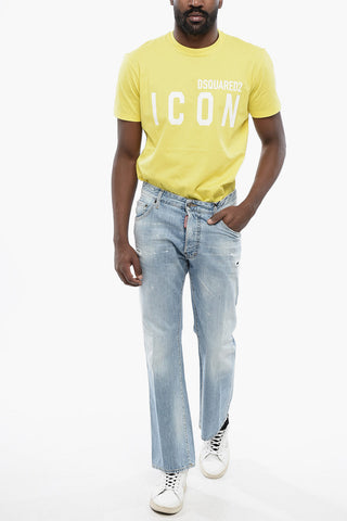 Light-Wash Distressed Jeans