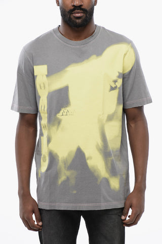 Faded Effect T-JUST-N13 Crewneck T-Shirt