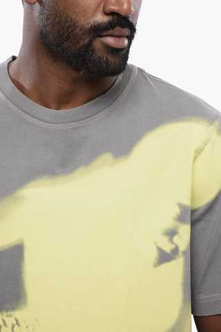Faded Effect T-JUST-N13 Crewneck T-Shirt