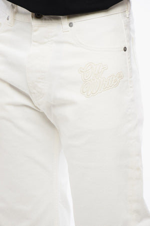 Stretch Denim Jeans with 20 cm Ankle Zip