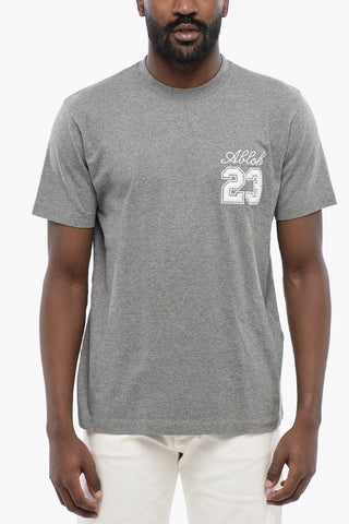 Slim Fit Crewneck T-Shirt with Embroideries
