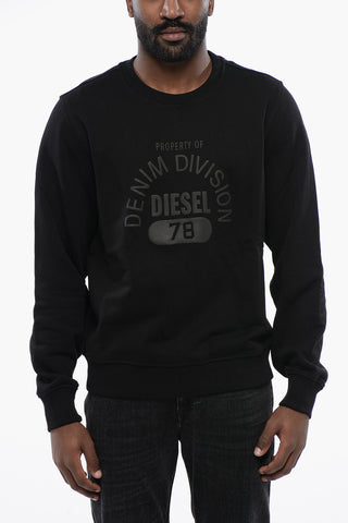 Felpa Girocollo S-GINN LOGO E17 in Cotone Garzato