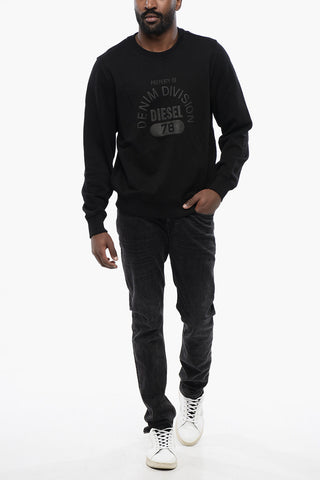 Felpa Girocollo S-GINN LOGO E17 in Cotone Garzato