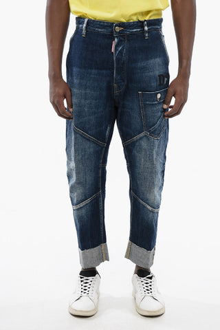 Dark-washed TAILORED COMBAT Denims