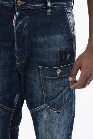 Dark-washed TAILORED COMBAT Denims
