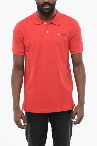 Polo T-SMITH-DIV Slim Fit con Logo a Contrasto