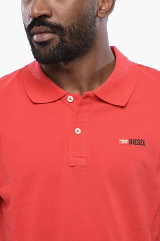 Polo T-SMITH-DIV Slim Fit con Logo a Contrasto