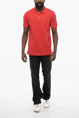 Polo T-SMITH-DIV Slim Fit con Logo a Contrasto