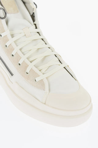 ADIDAS Fabric and Suede Y-3 AJATU COURT High-Top Sneakers with Zip Detail