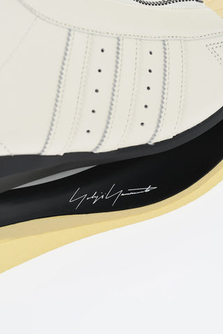 ADIDAS Leather High Top Sneakers with Cut Out Detail