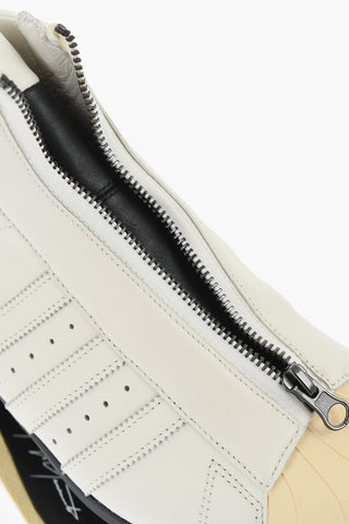 ADIDAS Leather High Top Sneakers with Cut Out Detail