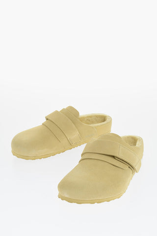 Suede Sandals with Real Fur Inner