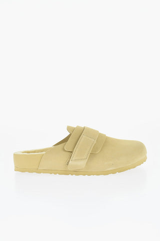 Suede Sandals with Real Fur Inner