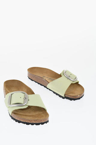 Nubuck MADRID Sandals with Maxi Silver-Tone Buckle