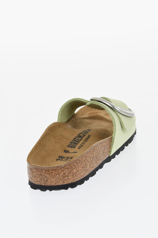 Nubuck MADRID Sandals with Maxi Silver-Tone Buckle