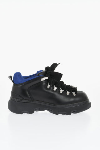 Leather Solid Color Hiking Booties