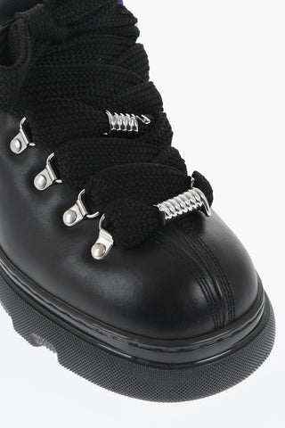 Leather Solid Color Hiking Booties
