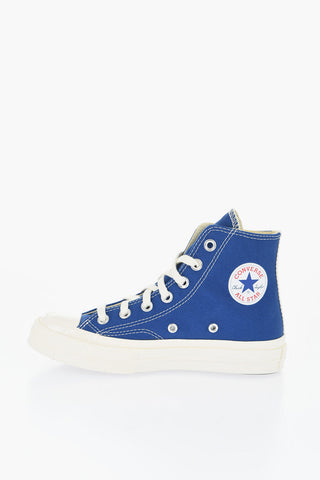 PLAY COMME DES GARCONS ALL STAR CHUCK TAYLOR 70 Sneakers Alte in Canvas con Stampa a Contrasto