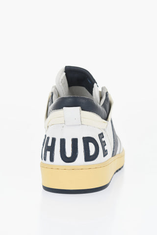 Two-Tone Leather Low-top Sneakers