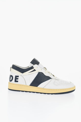 Two-Tone Leather Low-top Sneakers