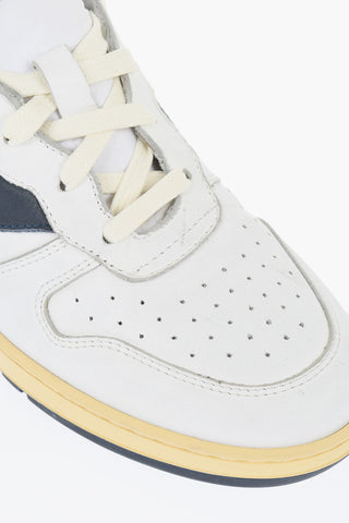 Two-Tone Leather Low-top Sneakers