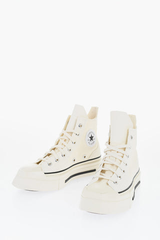 ALL STAR CHUCK TAYLOR 70 Canvas High-Top Sneakers with Faux Leather Details and Squared Toe