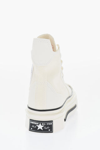 ALL STAR CHUCK TAYLOR 70 Canvas High-Top Sneakers with Faux Leather Details and Squared Toe
