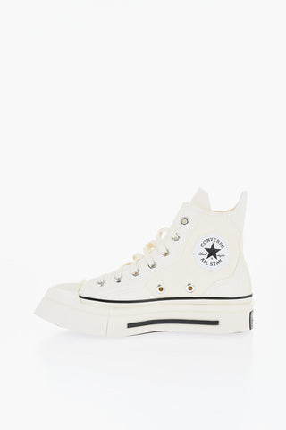 ALL STAR CHUCK TAYLOR 70 Canvas High-Top Sneakers with Faux Leather Details and Squared Toe