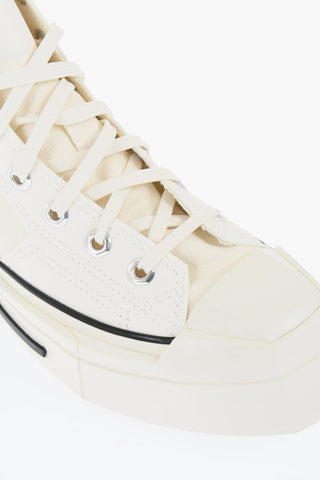 ALL STAR CHUCK TAYLOR 70 Canvas High-Top Sneakers with Faux Leather Details and Squared Toe