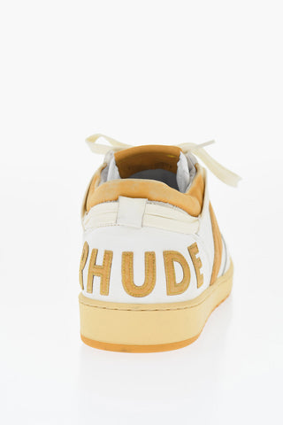 Leather Low-Top Sneakers with Suede Logo