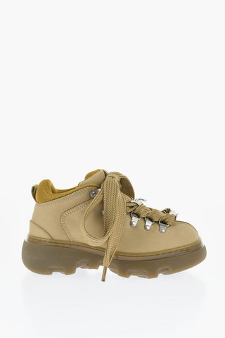 Leather Solid Color Hiking Booties