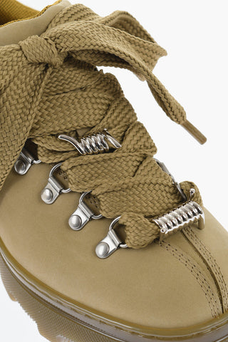 Leather Solid Color Hiking Booties