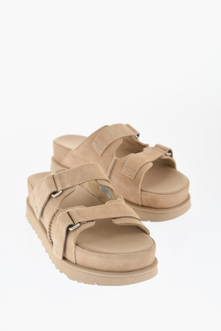 Suede Double-Buckle Sandals GOLDENSTAR