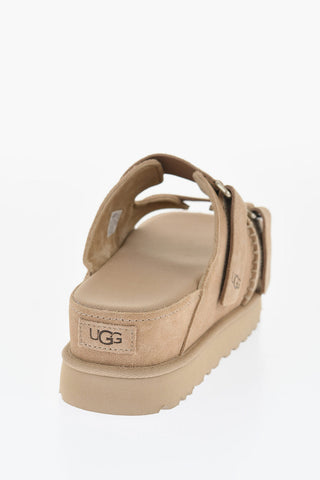 Suede Double-Buckle Sandals GOLDENSTAR
