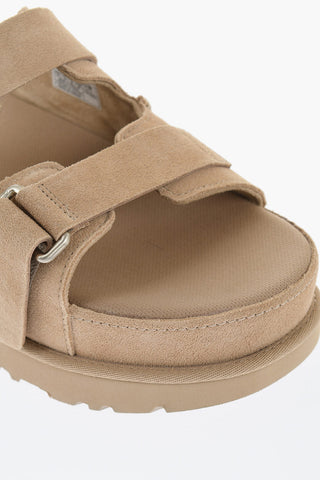 Suede Double-Buckle Sandals GOLDENSTAR
