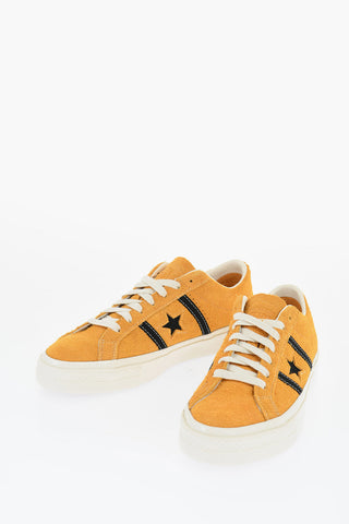 Suede Low Top Sneakers with Contrast Details