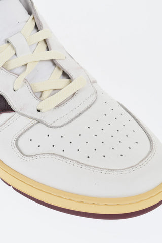 Two-Tone Leather Low-top Sneakers