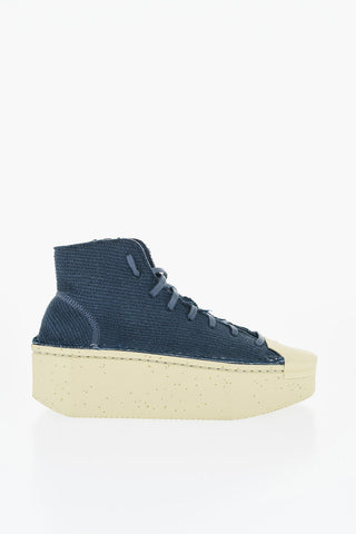 ADIDAS Sneakers Alte Y-3 KYASU HI in Pelle con Suola Platform 5cm