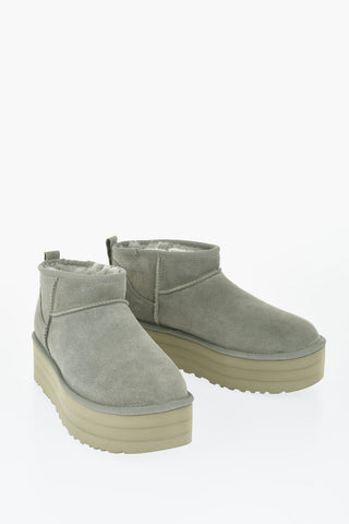 Suede ULTRAMINI Booties with Platform 5,5cm