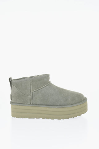 Suede ULTRAMINI Booties with Platform 5,5cm