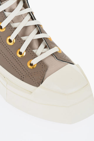 ALL STAR CHUCK TAYLOR 70 Canvas High-Top Sneakers with Faux Leather Details and Squared Toe