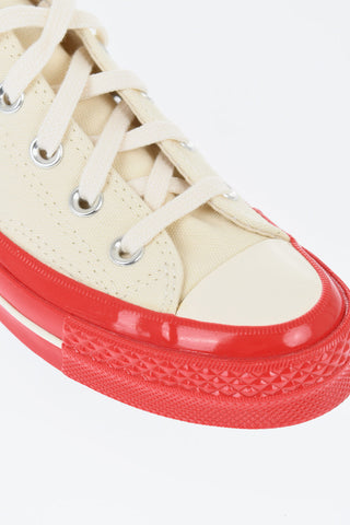 PLAY COMME DES GARCONS Cotton Low Top Sneakers with Contrast Sole
