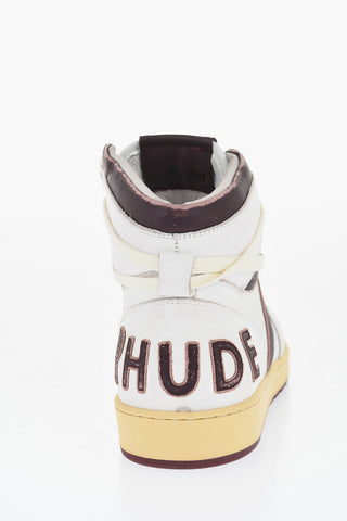 High-Top-Sneaker aus Leder mit Patch-Logo