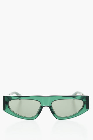 Solid Color Shield Sunglasses with Golden Details