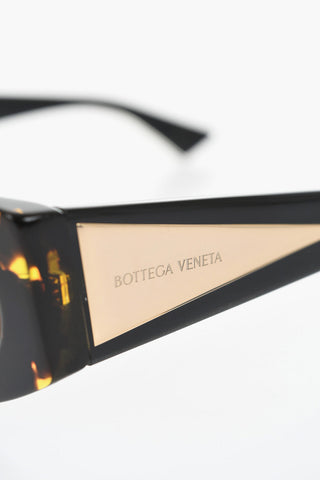 Tortoiseshell Motif Shield Sunglasses