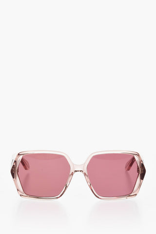 Occhiali da Sole Oversize con Montatura Trasparente