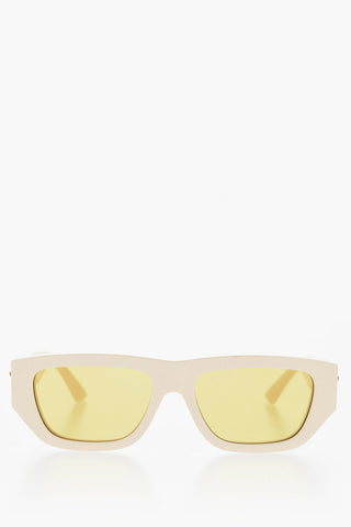 Solid Color Sunglasses with Golden Details