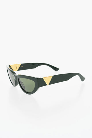 Solid Color Sunglasses With Golden Details
